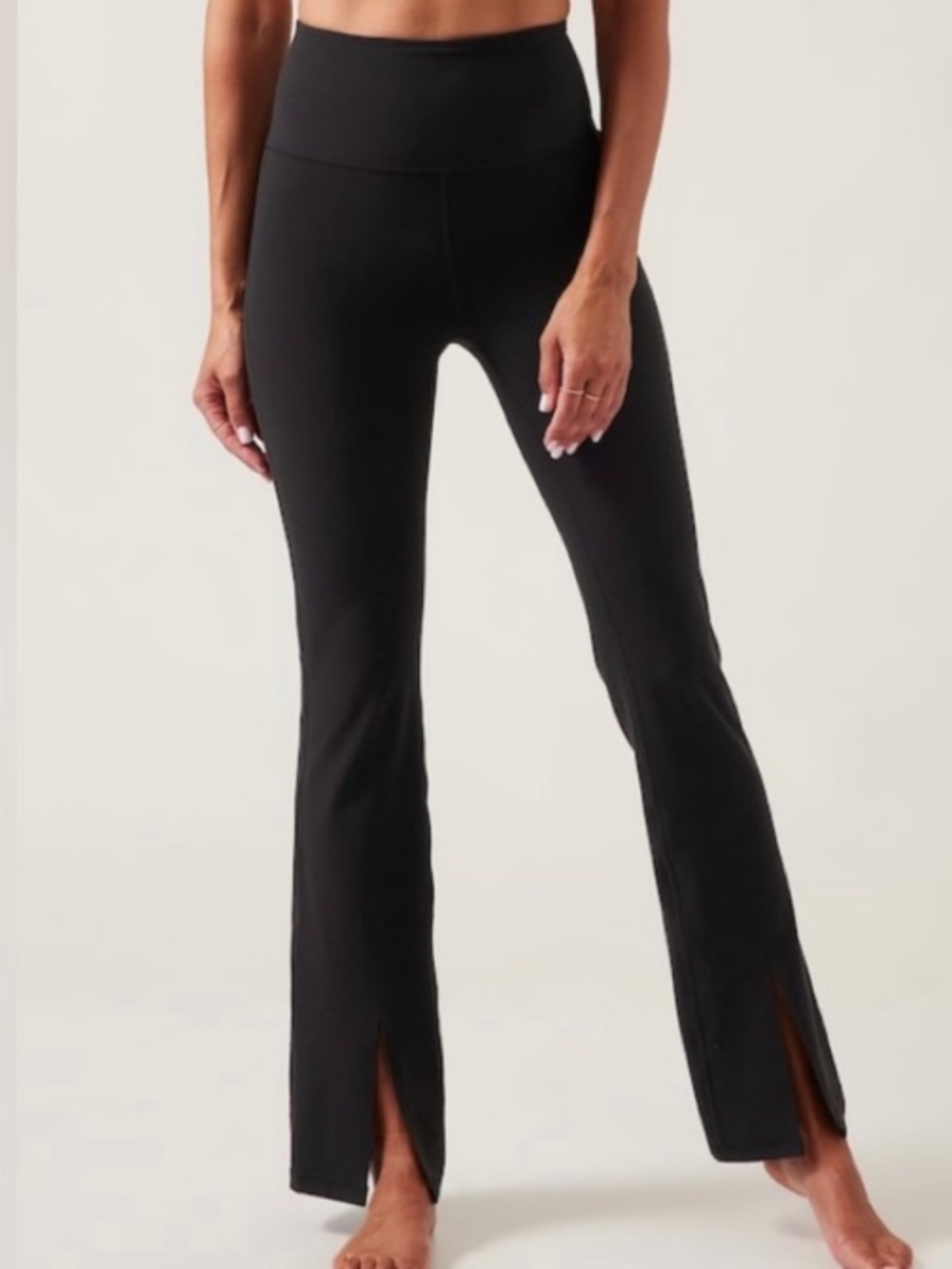 Athleta Elation split slim flare leggings pants size large new - Picture 2 of 7
